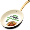 image:imageNutriChef 10 Inch Ceramic Coated Frying Pan  Non Stick Skillets with Titanium Handle Durable Ceramic Omelette Pan Easy to Clean PFOA FreeLarge