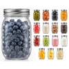 image:imageNutriChef 4Pack 16 oz Mason Jars with Lids  Thick Glass Canning Jars with Stainless Steel Lids  Ideal for DIY Spices Meal Prep Overnight Oats Jelly Jam Honey Candles Crafts amp More16 Pack