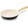 image:imageNutriChef 8 Small Fry Pan  Small Skillet Nonstick Frying Pan with Golden Titanium Coated Silicone Handle Ceramic Coating StainResistant And Easy To Clean Professional Home Cookware