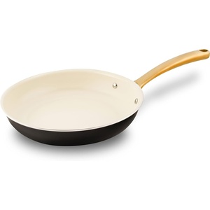 image:imageNutriChef 8 Small Fry Pan  Small Skillet Nonstick Frying Pan with Golden Titanium Coated Silicone Handle Ceramic Coating StainResistant And Easy To Clean Professional Home Cookware