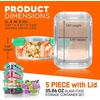 image:imageNutriChef 10 Piece Glass Food Storage Containers with Lids  30 oz Meal Prep Containers Reusable  Airtight Glass Lunch Containers for Food Storage  Freezer to Oven Safe  BlueWave Green
