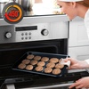 image:imageNutriChef 2Piece NonStick Black Cookie Sheets  Versatile amp Durable NonToxic Carbon Steel Bakeware Sets Stackable Baking Tray for Cookies Brownies Jelly rolls  Oven Safe amp Easy CleanBlue Diamond