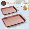 image:imageNutriChef 2Piece NonStick Black Cookie Sheets  Versatile amp Durable NonToxic Carbon Steel Bakeware Sets Stackable Baking Tray for Cookies Brownies Jelly rolls  Oven Safe amp Easy CleanRose Gold