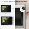 image:imageNutriChef 2Piece NonStick Black Cookie Sheets  Versatile amp Durable NonToxic Carbon Steel Bakeware Sets Stackable Baking Tray for Cookies Brownies Jelly rolls  Oven Safe amp Easy CleanBlack