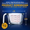 image:imageNutriChef 3 Pieces Measuring Cups  BPAFree Premium Heat Resistant Borosilicate Glass Measuring Cups w Handle Precise Measurement w Oz amp Ml Scale in 250ml 500ml amp 1000ml Microwave amp Oven Safe500 ml