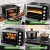 image:imageNutriChef 30 Quart Kitchen Convection Oven amp 2 Burner Cooker  1500 Watt Oven  7 Cook Functions Rotisserie Cook Bake Broil amp More  Includes Baking Tray Skewers amp Handles  196 x 160 x 135 IN