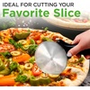 image:imageNutriChef 4Inch Pizza Cutter Wheel  Sharp Stainless Steel Slicer with Builtin Finger Guard amp NonSlip Plastic Handle  Cuts Through Crusts Bread Pies Dough amp More  Dishwasher Safe