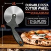 image:imageNutriChef 4Inch Pizza Cutter Wheel  Sharp Stainless Steel Slicer with Builtin Finger Guard amp NonSlip Plastic Handle  Cuts Through Crusts Bread Pies Dough amp More  Dishwasher Safe