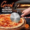 image:imageNutriChef 4Inch Pizza Cutter Wheel  Sharp Stainless Steel Slicer with Builtin Finger Guard amp NonSlip Plastic Handle  Cuts Through Crusts Bread Pies Dough amp More  Dishwasher Safe