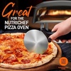 image:imageNutriChef 4Inch Pizza Cutter Wheel  Sharp Stainless Steel Slicer with Builtin Finger Guard amp NonSlip Plastic Handle  Cuts Through Crusts Bread Pies Dough amp More  Dishwasher Safe