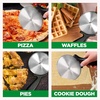 image:imageNutriChef 4Inch Pizza Cutter Wheel  Sharp Stainless Steel Slicer with Builtin Finger Guard amp NonSlip Plastic Handle  Cuts Through Crusts Bread Pies Dough amp More  Dishwasher Safe