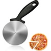 image:imageNutriChef 4Inch Pizza Cutter Wheel  Sharp Stainless Steel Slicer with Builtin Finger Guard amp NonSlip Plastic Handle  Cuts Through Crusts Bread Pies Dough amp More  Dishwasher Safe