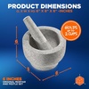 image:imageNutriChef 6 Mortar and Pestle Set  Heavy Duty 100 Natural Unpolished Granite  Slip Resistant Molcajete Stone Bowl  Make Fresh Guacamole Salsa Crush Herbs amp Spices  2 Cup Capacity Gray