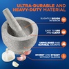 image:imageNutriChef 6 Mortar and Pestle Set  Heavy Duty 100 Natural Unpolished Granite  Slip Resistant Molcajete Stone Bowl  Make Fresh Guacamole Salsa Crush Herbs amp Spices  2 Cup Capacity Gray