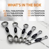image:imageNutriChef 6Piece Magnetic Measuring Spoon Set  Stainless Steel Stackable Dual Sided Nesting Teaspoon to Tablespoon For Dry amp Liquid Ingredients Stylish Rustproof amp EasytoClean  Silver