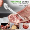 image:imageNutriChef Electric Carving Turkey Slicer Kitchen Knife  For Thanksgiving  Portable Electrical Food Cutter Knife Set with Carve Blades amp Wood Stand  Cuts Meat Bread Cheese amp Fruit  White