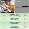 image:imageNutriChef Electric Carving Turkey Slicer Kitchen Knife  For Thanksgiving  Portable Electrical Food Cutter Knife Set with Carve Blades amp Wood Stand  Cuts Meat Bread Cheese amp Fruit  White