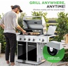 image:imageNutriChef HeavyDuty 5Burner Propane Gas Grill  Stainless Steel Grill 4 Main Burner with 1 side burner 52000 BTU Grilling Capacity Electronic Ignition System Builtin Thermometer  NCGRIL2Stainless Steel