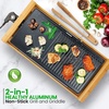 image:imageNutriChef Household Smokeless Indoor Grill Nonstick Electric Grill Detachable Bamboo Tempaerature Control Adjustable Temperature Knob For Indoor BBQs with no smoke Black