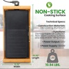 image:imageNutriChef Household Smokeless Indoor Grill Nonstick Electric Grill Detachable Bamboo Tempaerature Control Adjustable Temperature Knob For Indoor BBQs with no smoke Black