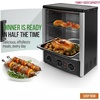 image:imageNutriChef MultiFunction Rotisserie Countertop Oven  24 Quart Vertical Glass Door Convection Oven for Rotisserie Roasting amp Broiling  Timer amp Temperature Control  134 x 122 x 189Black