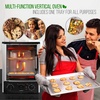 image:imageNutriChef MultiFunction Rotisserie Countertop Oven  24 Quart Vertical Glass Door Convection Oven for Rotisserie Roasting amp Broiling  Timer amp Temperature Control  134 x 122 x 189Black