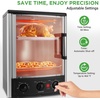 image:imageNutriChef MultiFunction Rotisserie Countertop Oven  24 Quart Vertical Glass Door Convection Oven for Rotisserie Roasting amp Broiling  Timer amp Temperature Control  134 x 122 x 189Matte Black