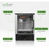 image:imageNutriChef MultiFunction Rotisserie Countertop Oven  24 Quart Vertical Glass Door Convection Oven for Rotisserie Roasting amp Broiling  Timer amp Temperature Control  134 x 122 x 189Black