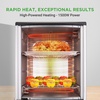 image:imageNutriChef MultiFunction Rotisserie Countertop Oven  24 Quart Vertical Glass Door Convection Oven for Rotisserie Roasting amp Broiling  Timer amp Temperature Control  134 x 122 x 189Matte Black