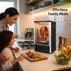 image:imageNutriChef MultiFunction Rotisserie Countertop Oven  24 Quart Vertical Glass Door Convection Oven for Rotisserie Roasting amp Broiling  Timer amp Temperature Control  134 x 122 x 189Black