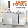 image:imageNutriChef Nonstick Pizza Peel  16 x 12 Aluminum Pizza Paddle w Folding Rubber Handle  Oven Grill amp Dishwasher Safe