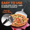 image:imageNutriChef Nonstick Pizza Peel  16 x 12 Aluminum Pizza Paddle w Folding Rubber Handle  Oven Grill amp Dishwasher Safe