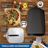 image:imageNutriChef Nonstick Pizza Peel  16 x 12 Aluminum Pizza Paddle w Folding Rubber Handle  Oven Grill amp Dishwasher Safe