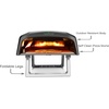 image:imageNutriChef Portable Outdoor Gas Pizza Oven  Includes Foldable Feet Adjustable Heat Control Dial Burner Stone amp Regulator Hose  Cooks 12 Pizza in 60 Seconds  2524 x 1614 x 1240 INBlack