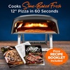 image:imageNutriChef Portable Outdoor Gas Pizza Oven  Includes Foldable Feet Adjustable Heat Control Dial Burner Stone amp Regulator Hose  Cooks 12 Pizza in 60 Seconds  2524 x 1614 x 1240 INMatte Black