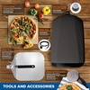 image:imageNutriChef Portable Outdoor Gas Pizza Oven  Includes Foldable Feet Adjustable Heat Control Dial Burner Stone amp Regulator Hose  Cooks 12 Pizza in 60 Seconds  2524 x 1614 x 1240 INMatte Black