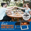 image:imageNutriChef Portable Outdoor Gas Pizza Oven  Includes Foldable Feet Adjustable Heat Control Dial Burner Stone amp Regulator Hose  Cooks 12 Pizza in 60 Seconds  2524 x 1614 x 1240 INMatte Black