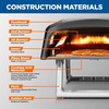 image:imageNutriChef Portable Outdoor Gas Pizza Oven  Includes Foldable Feet Adjustable Heat Control Dial Burner Stone amp Regulator Hose  Cooks 12 Pizza in 60 Seconds  2524 x 1614 x 1240 INMatte Black