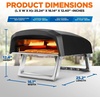 image:imageNutriChef Portable Outdoor Gas Pizza Oven  Includes Foldable Feet Adjustable Heat Control Dial Burner Stone amp Regulator Hose  Cooks 12 Pizza in 60 Seconds  2524 x 1614 x 1240 INMatte Black
