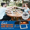 image:imageNutriChef Portable Outdoor Gas Pizza Oven  Includes Foldable Feet Adjustable Heat Control Dial Burner Stone amp Regulator Hose  Cooks 12 Pizza in 60 Seconds  2524 x 1614 x 1240 INBlack