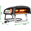 image:imageNutriChef Portable Outdoor Gas Pizza Oven  Includes Foldable Feet Adjustable Heat Control Dial Burner Stone amp Regulator Hose  Cooks 12 Pizza in 60 Seconds  2524 x 1614 x 1240 INBlack