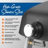 image:imageNutriChef Portable Outdoor Gas Pizza Oven  Includes Foldable Feet Adjustable Heat Control Dial Burner Stone amp Regulator Hose  Cooks 12 Pizza in 60 Seconds  2524 x 1614 x 1240 INMatte Black