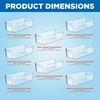 image:imageNutriChef Set of 8 Refrigerator Bins4 Wide and 4 Narrow Stackable Fridge Organizers for Freezer Kitchen Countertops CabinetsDesigned with Practical Carry Handles and Interior 8 containers Clear8Piece