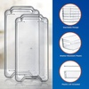 image:imageNutriChef Set of 8 Refrigerator Bins4 Wide and 4 Narrow Stackable Fridge Organizers for Freezer Kitchen Countertops CabinetsDesigned with Practical Carry Handles and Interior 8 containers Clear8Piece