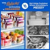 image:imageNutriChef Set of 8 Refrigerator Bins4 Wide and 4 Narrow Stackable Fridge Organizers for Freezer Kitchen Countertops CabinetsDesigned with Practical Carry Handles and Interior 8 containers Clear6Piece