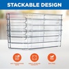 image:imageNutriChef Set of 8 Refrigerator Bins4 Wide and 4 Narrow Stackable Fridge Organizers for Freezer Kitchen Countertops CabinetsDesigned with Practical Carry Handles and Interior 8 containers Clear8Piece
