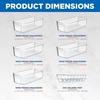 image:imageNutriChef Set of 8 Refrigerator Bins4 Wide and 4 Narrow Stackable Fridge Organizers for Freezer Kitchen Countertops CabinetsDesigned with Practical Carry Handles and Interior 8 containers Clear6Piece