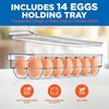 image:imageNutriChef Set of 8 Refrigerator Bins4 Wide and 4 Narrow Stackable Fridge Organizers for Freezer Kitchen Countertops CabinetsDesigned with Practical Carry Handles and Interior 8 containers Clear6Piece