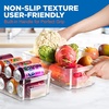 image:imageNutriChef Set of 8 Refrigerator Bins4 Wide and 4 Narrow Stackable Fridge Organizers for Freezer Kitchen Countertops CabinetsDesigned with Practical Carry Handles and Interior 8 containers Clear6Piece