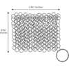 image:imageNutriChef Stainless Steel Cast Iron Cleaner  394x394 Rustproof Dishwasher Safe Chainmail Metal Scraper Cleaning Tool for Preseasoned Pans Pot Dutch Oven Skillet Wok Waffle Iron  NutriChef NCCISSC84